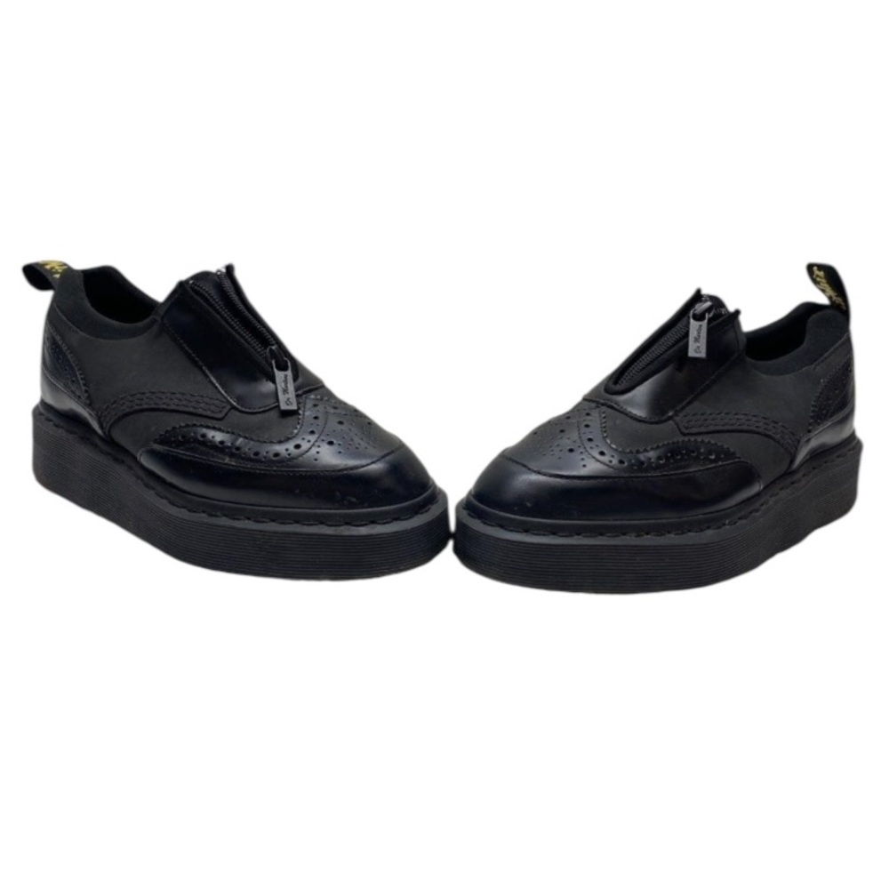 Dr Martens Women's Resnik Black Leather Celia Quad Platform Oxford Shoes Size 6